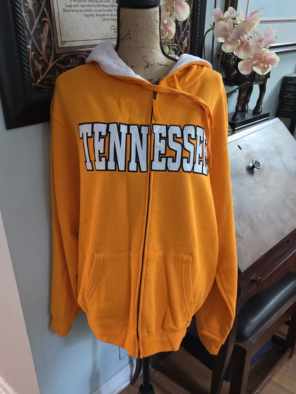 Tennessee Men's Zip Hoodie Jacket - Orange